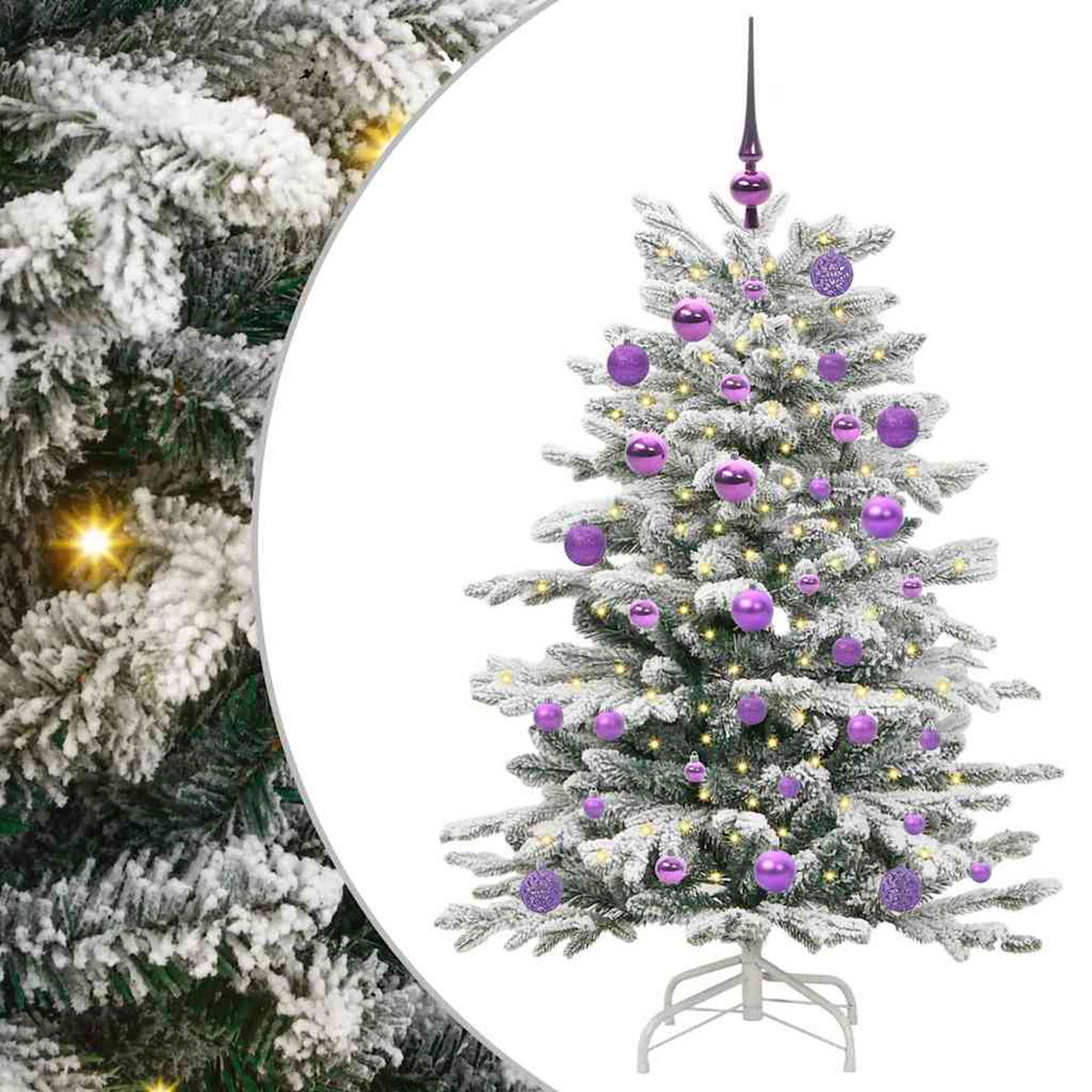 Sapin de noël artificiel à branches articulées blanc 120 cm