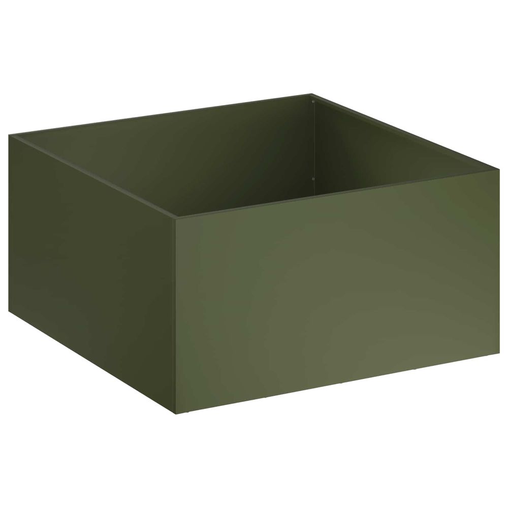 Cache-pot de jardin vert olive 80 x 80 x 40 cm