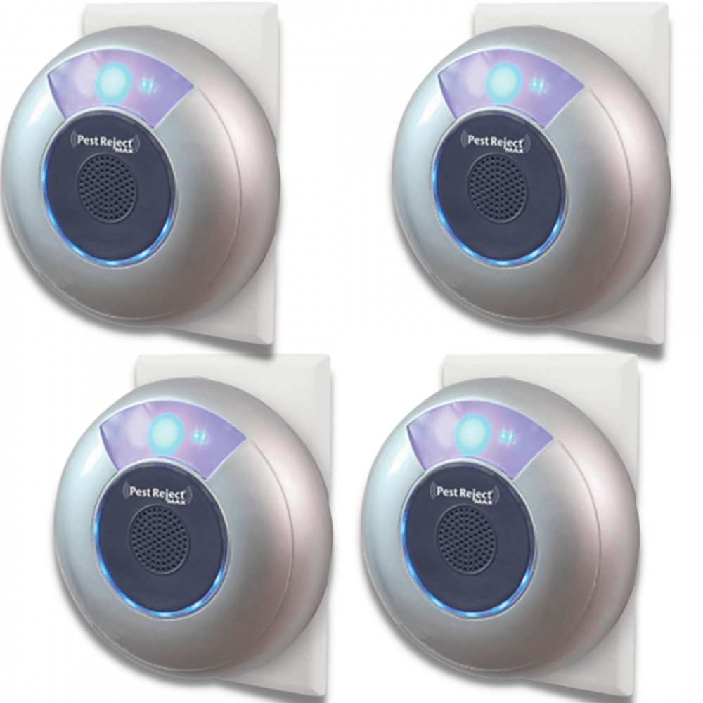 Pest reject max - lot de 4 - répulsif nuisibles - ultrasons et électrom