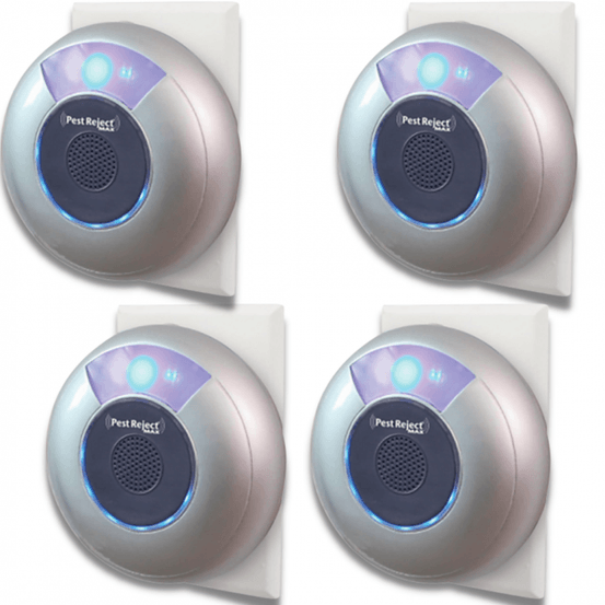 Pest reject max - lot de 4 - répulsif nuisibles - ultrasons et électrom