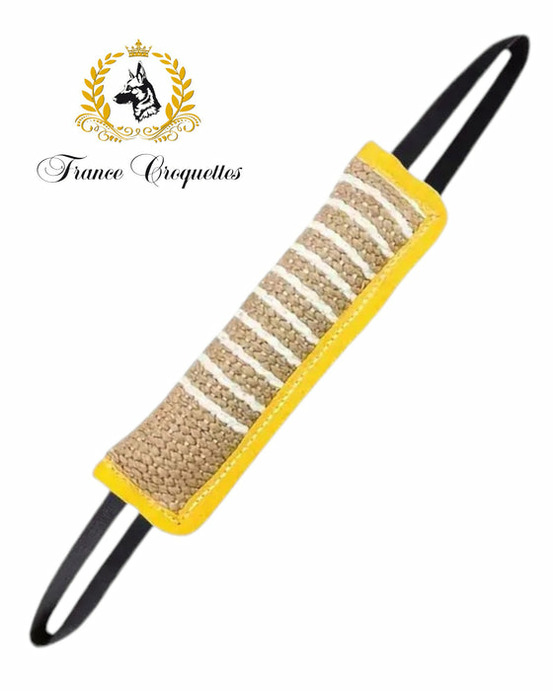 Boudin de jeux et de dressage canin en toile de jute 30cm pour chien, francecroquettes