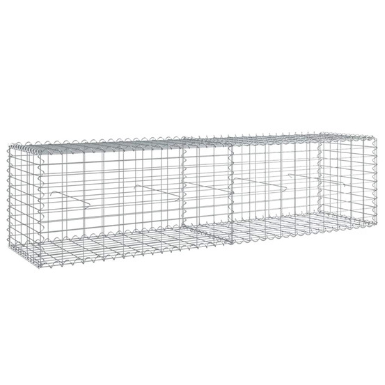 Panier gabion avec couvercle 200x50x50 cm fer galvanisé