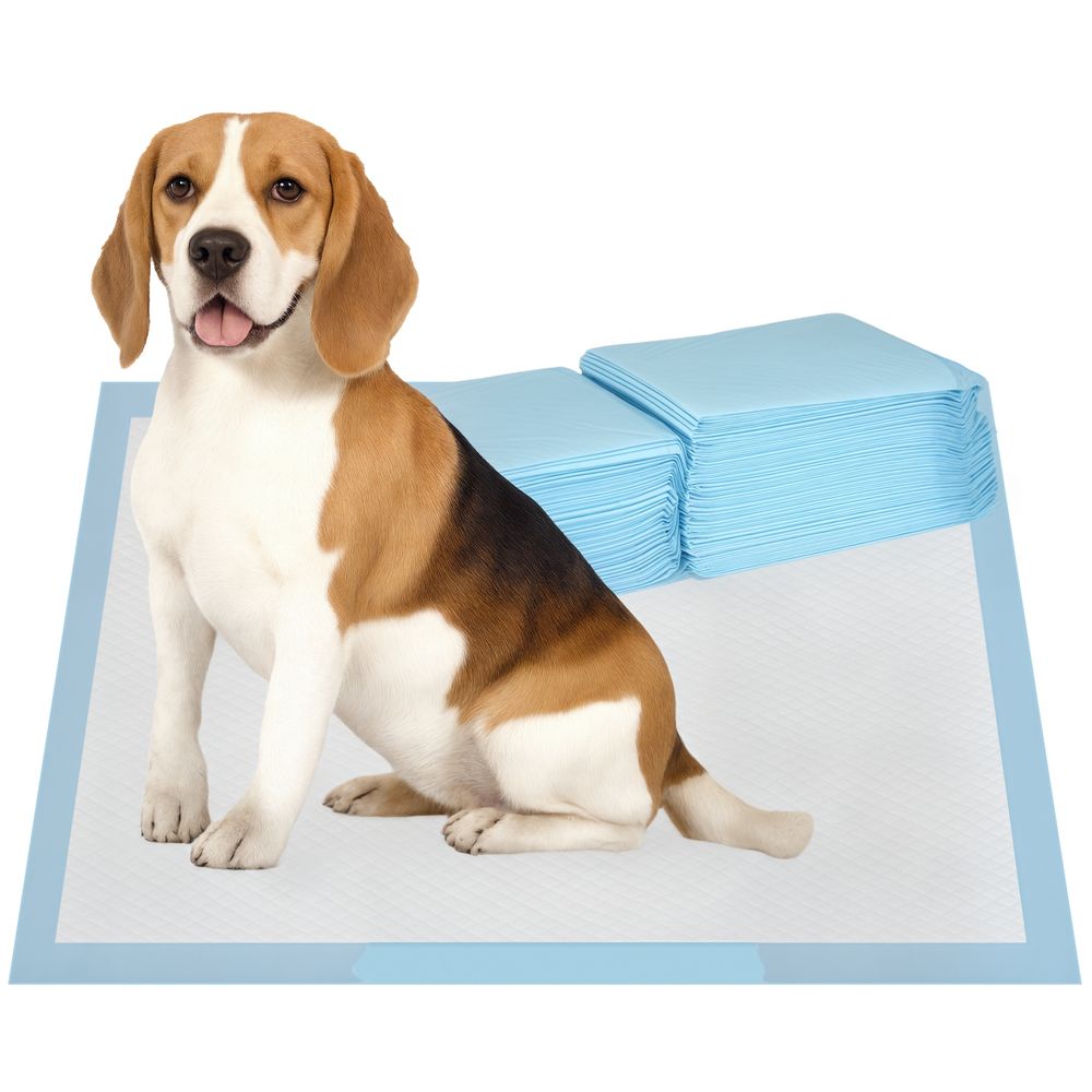 Lot 80 tapis éducatifs tissu absorbant pour chiens chiots 6 couches 60x60cm bleu - comfortxl outdoor living