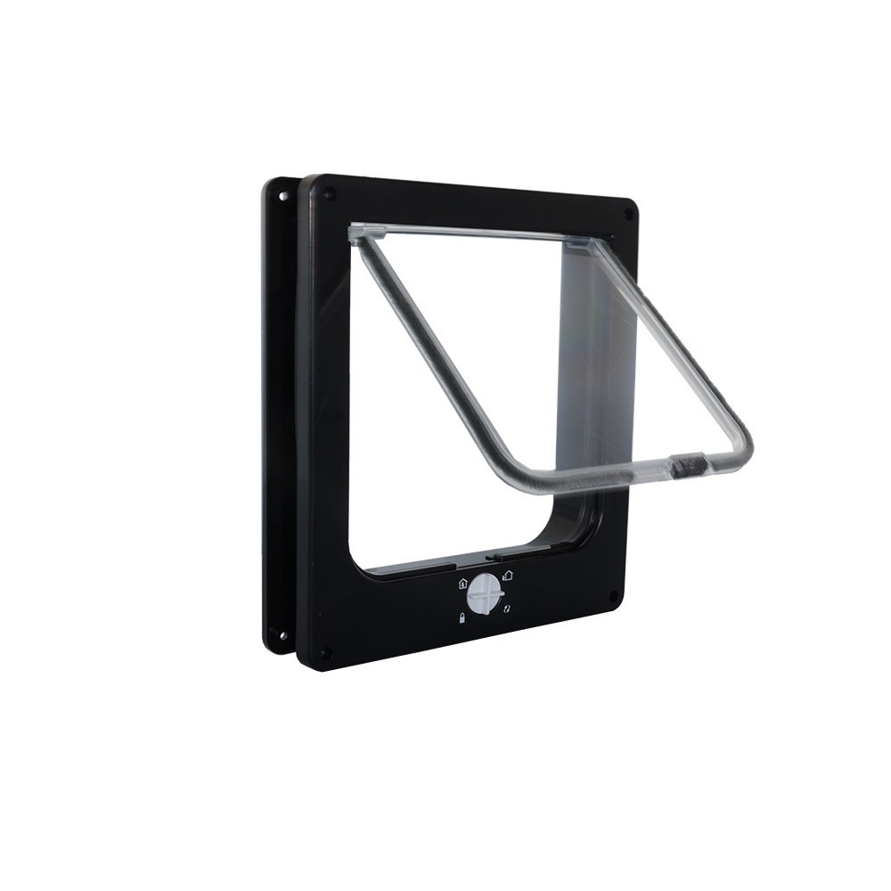 Chatière 23,5 x 27 x 5,5 cm - noire - 4 positions de verrouillage