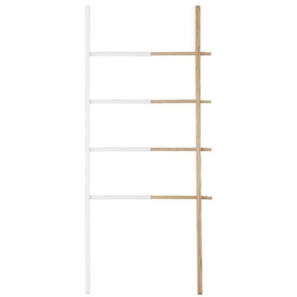 Porte serviette échelle extensible blanc/naturel