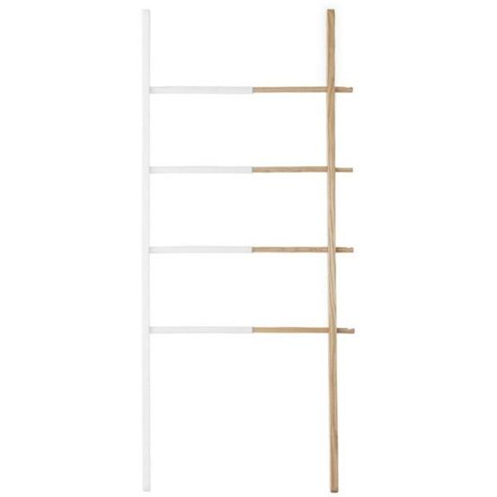 Porte serviette échelle extensible blanc/naturel