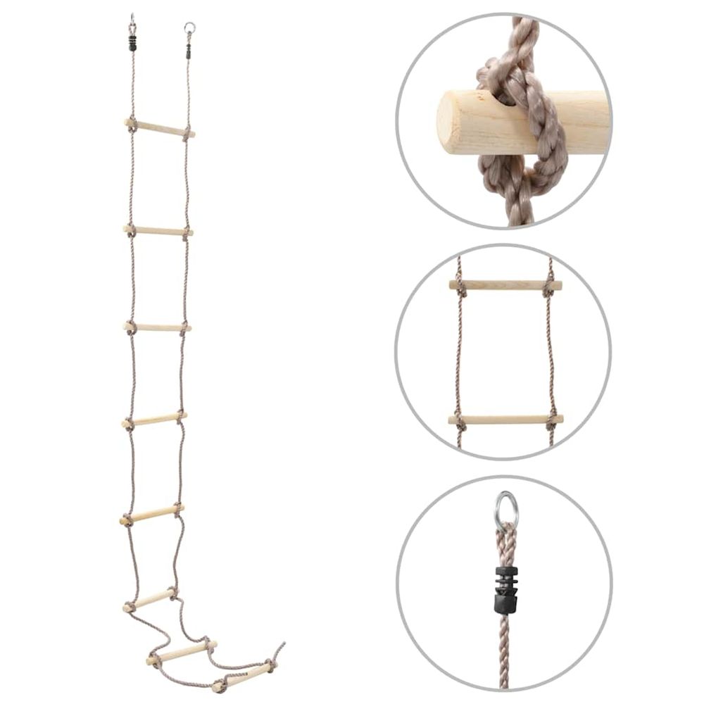 Échelle de corde pour enfants 290 cm bois