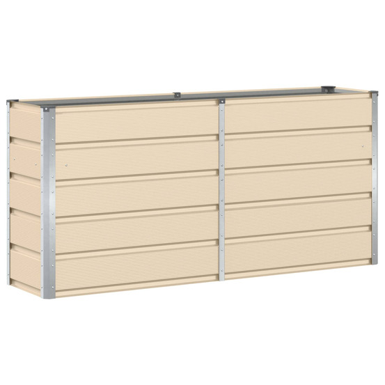 Jardinière d'extérieur ivoire 160 x 40 x 75 cm acier