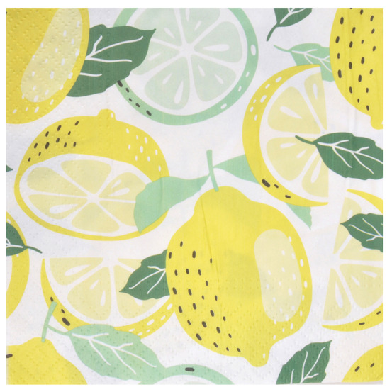 Lot de 20 serviettes en papier citrons delicieux