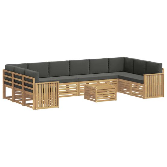 Ensemble de canapés d'extérieur 11 pc blanc et anthracite