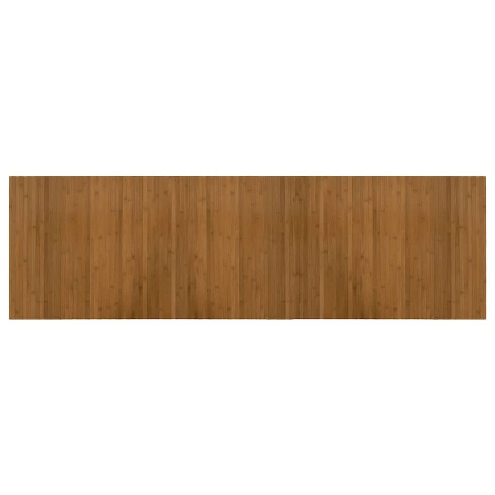 Tapis rectangulaire marron 60x200 cm bambou