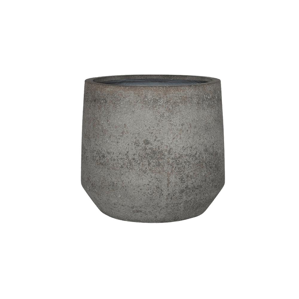 Pot de fleurs diorite gris - taille m - d.42cm x h.38cm