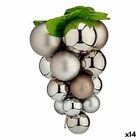 Boule de noël raisins mini argenté plastique 15 x 15 x 20 cm (14 unités)
