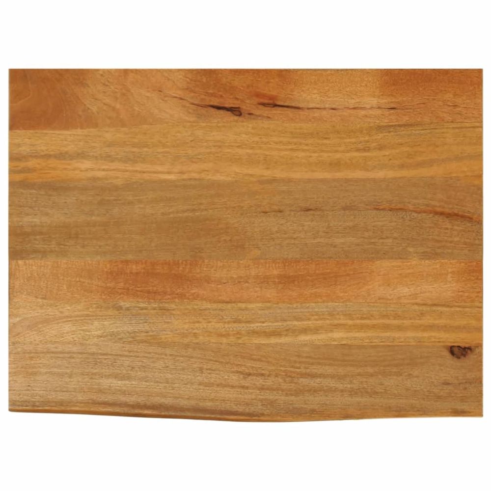 Dessus de table à bord vivant 80x60x2,5 cm bois massif manguier