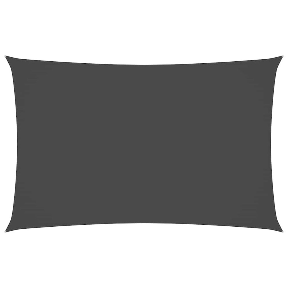 Voile de parasol tissu oxford rectangulaire 2x5 m anthracite