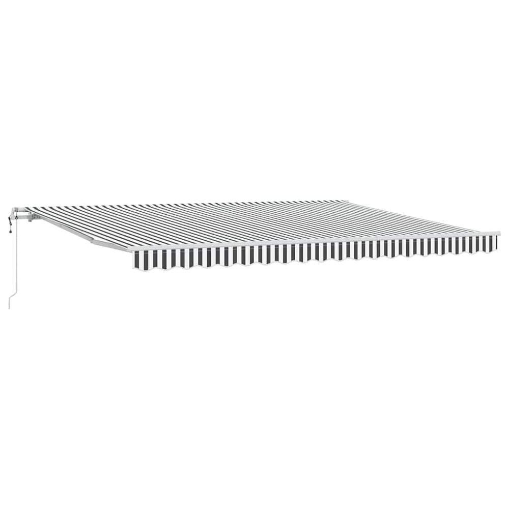 Auvent rétractable automatique anthracite et blanc 450x300 cm