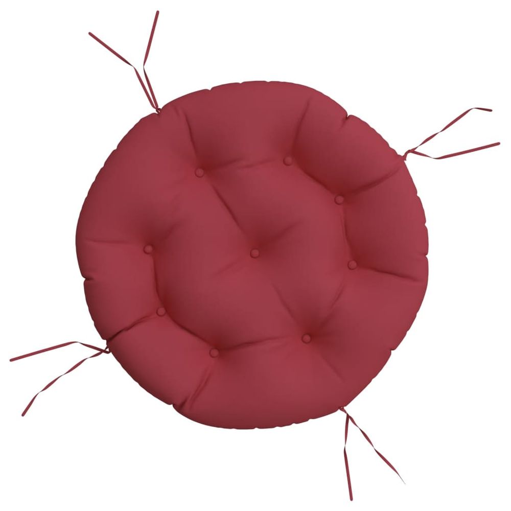 Coussin rond rouge bordeaux ø 60 x11 cm tissu oxford
