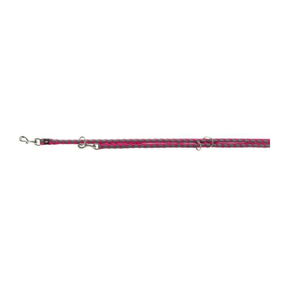 Laisse réglable trixie cavo - l–xl: 2m - ø 18 mm - fushia et gris graphite