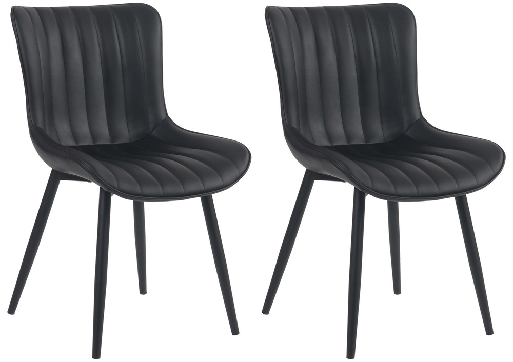 Lot de 2 chaises largo simili cuir