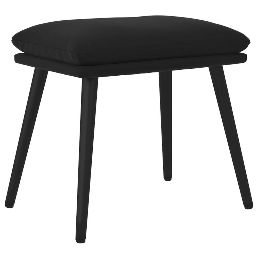 Repose-pied noir 45x29,5x35 cm velours