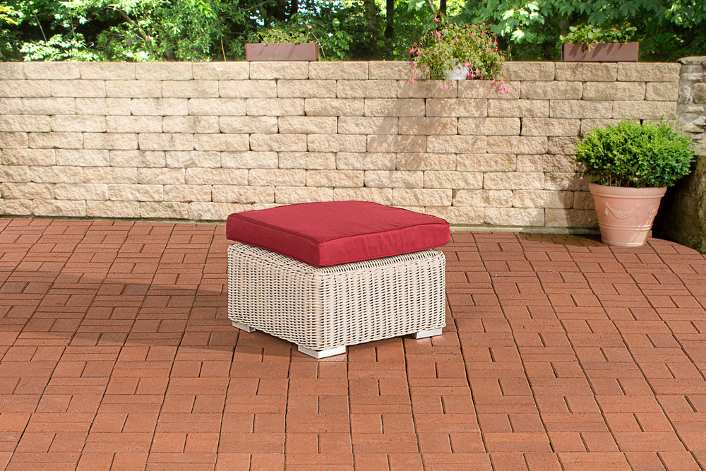 Tabouret bilbao / madère rouge rubis