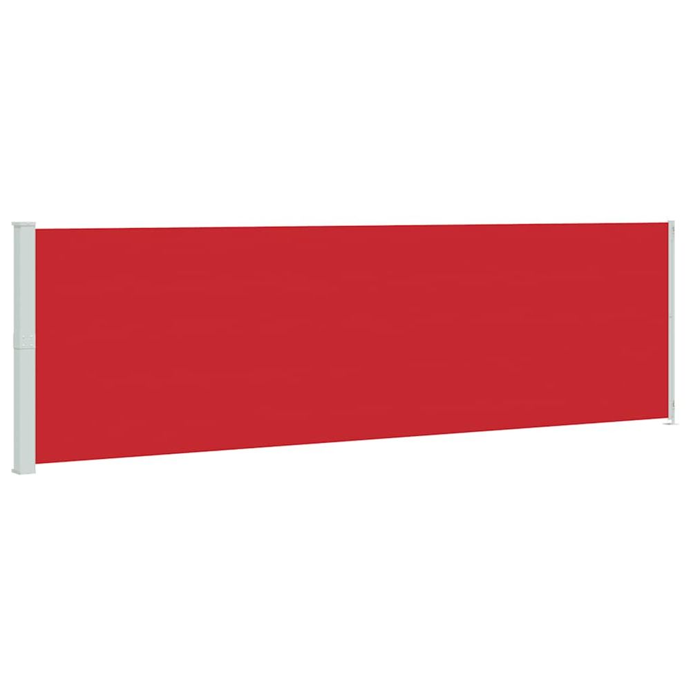 Auvent latéral rétractable de patio 180x600 cm rouge