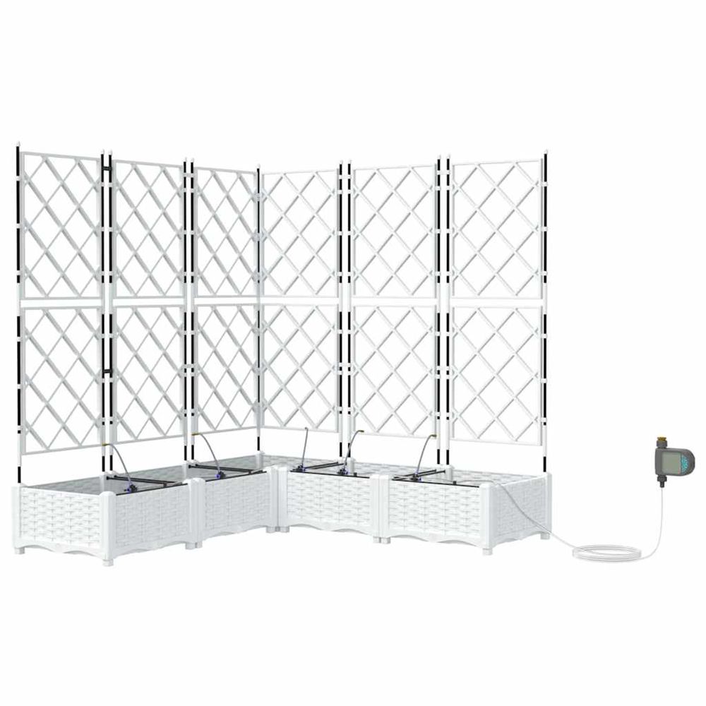 Cache-pot de jardin 5 pc blanc 120 x 120 x 126 cm pp