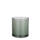 Mica decorations vase estelle - 17x17x18.5 cm - verre - vert