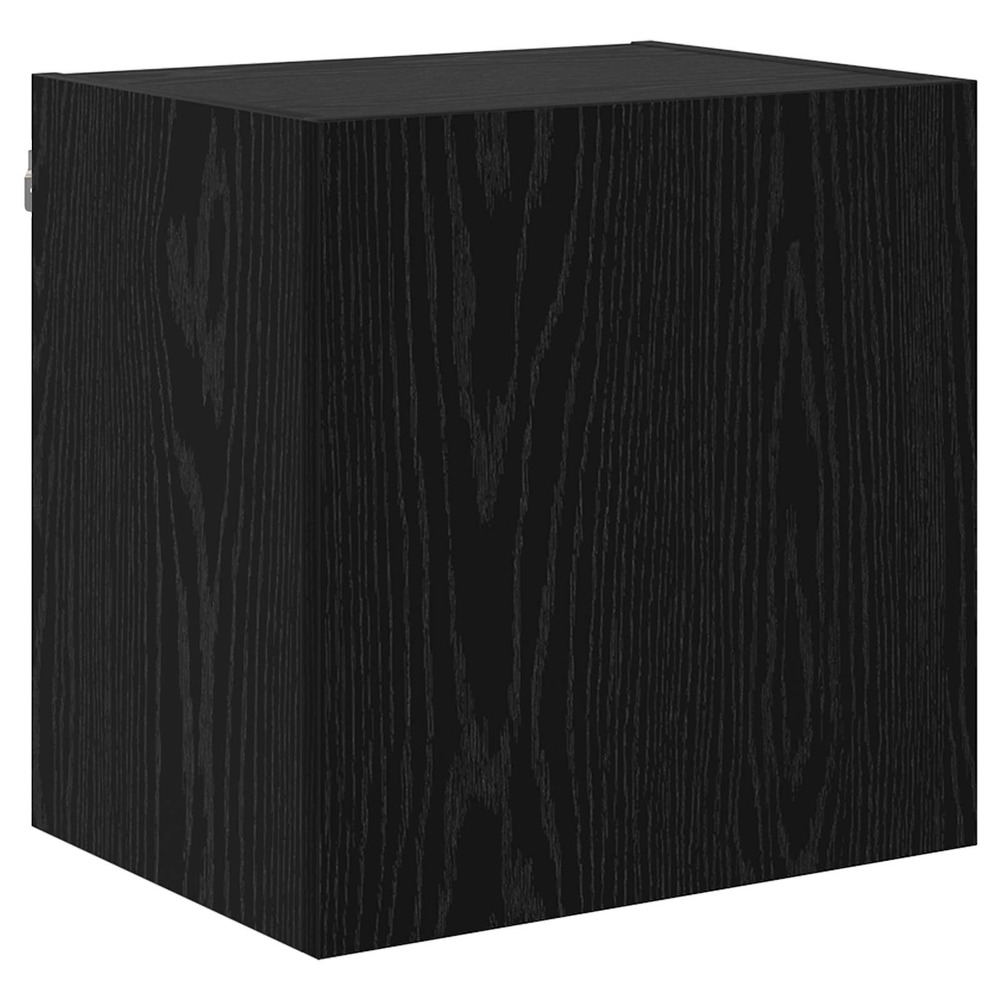 Meuble tv mural chêne noir 40,5x30x40cm bois d'ingénierie