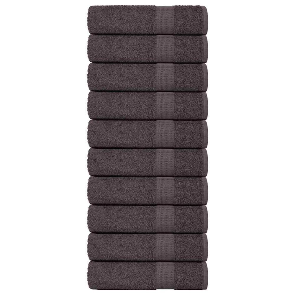 Serviettes de bain frogn 10 pcs anthracite 100x150 cm 360 g/m²