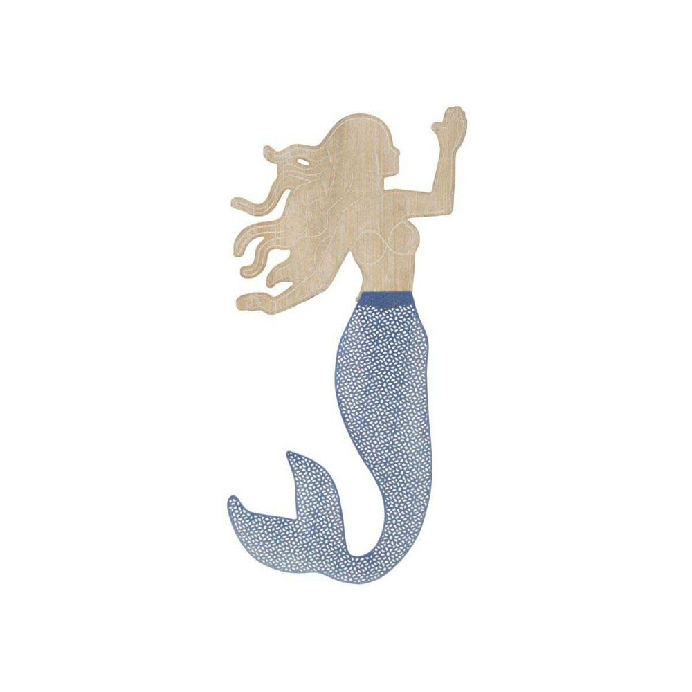 Décoration murale en mdf et métal sirena 30.5 x 2 x 60 cm