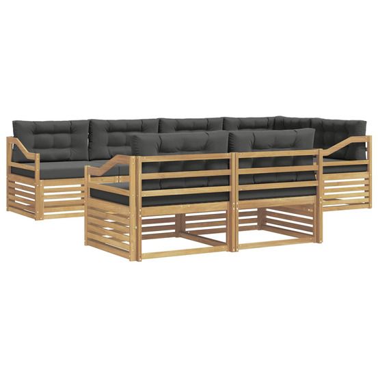 Ensemble de canapés d'extérieur 7 pc blanc et anthracite