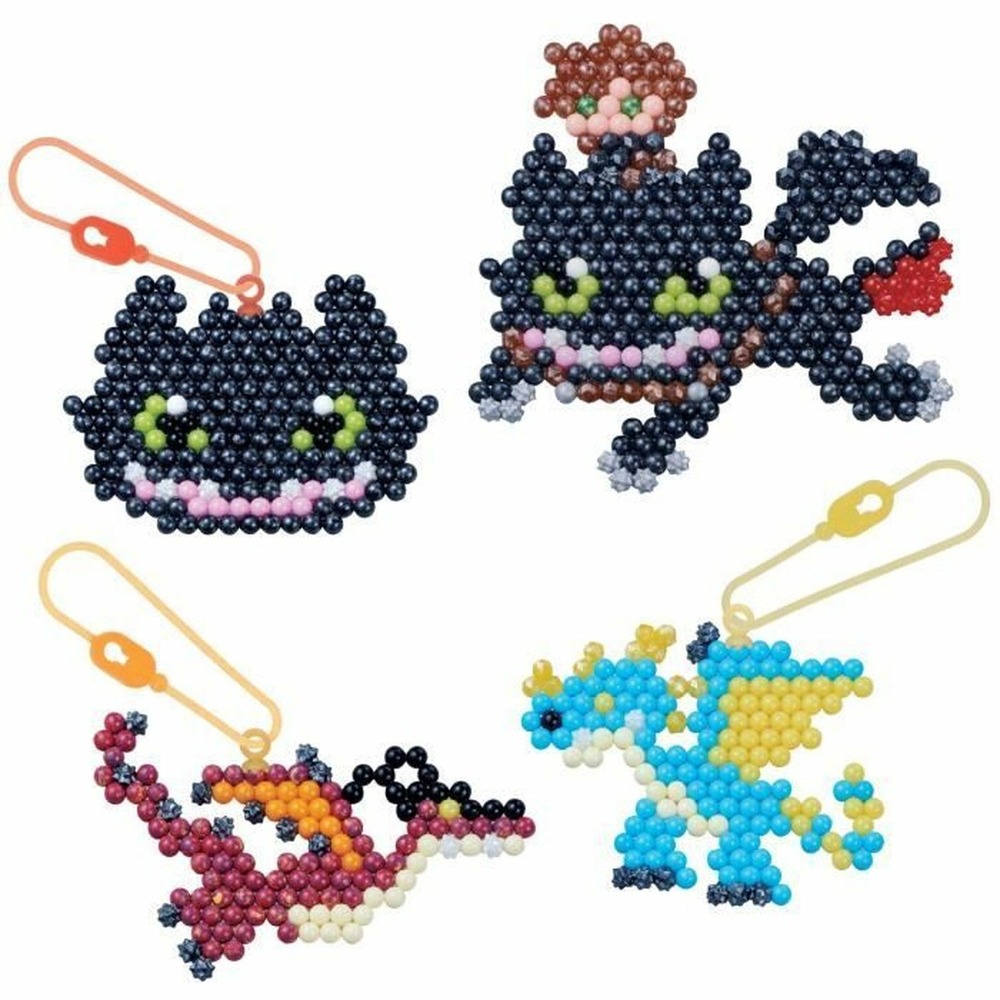 800 perles qui collent avec de l'eau aquabeads - kit dragons
