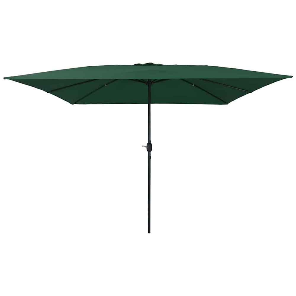 Parasol de jardin vert 295 x 295 x 245 cm polyester et acier