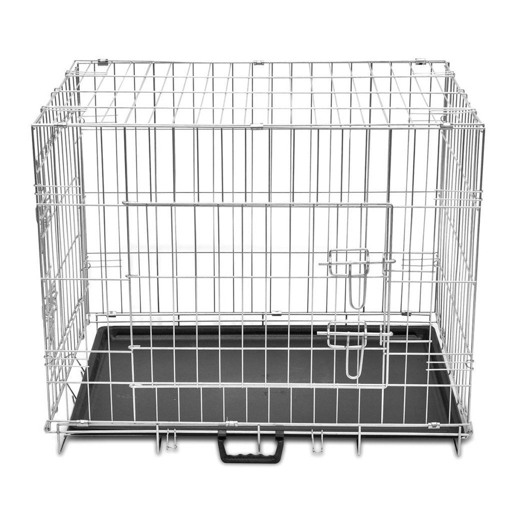 Cage en métal pliable pour chien acier galvanisé 95 x 56 x 64 cm
