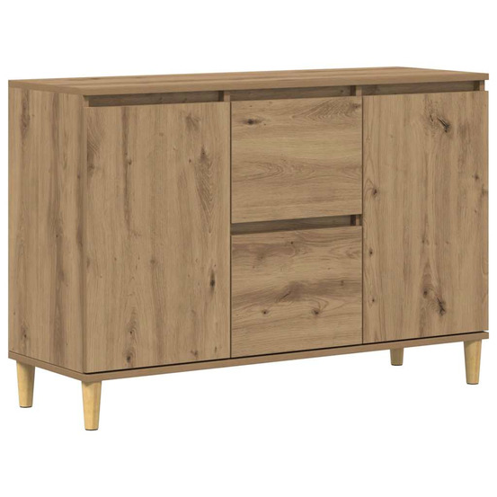 Buffet chêne artisanal 102x35x70 cm bois d'ingénierie