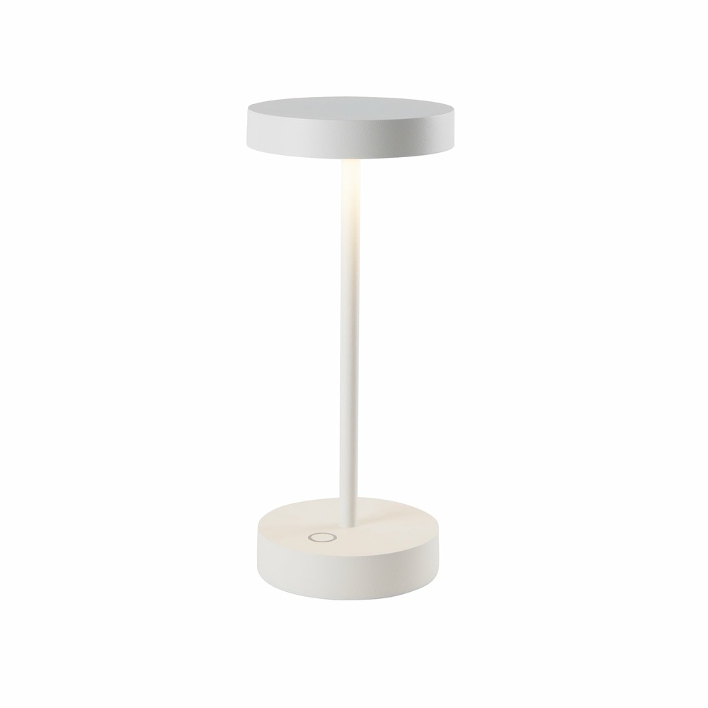 Lampe led design sandy mini blanc aluminium h25cm