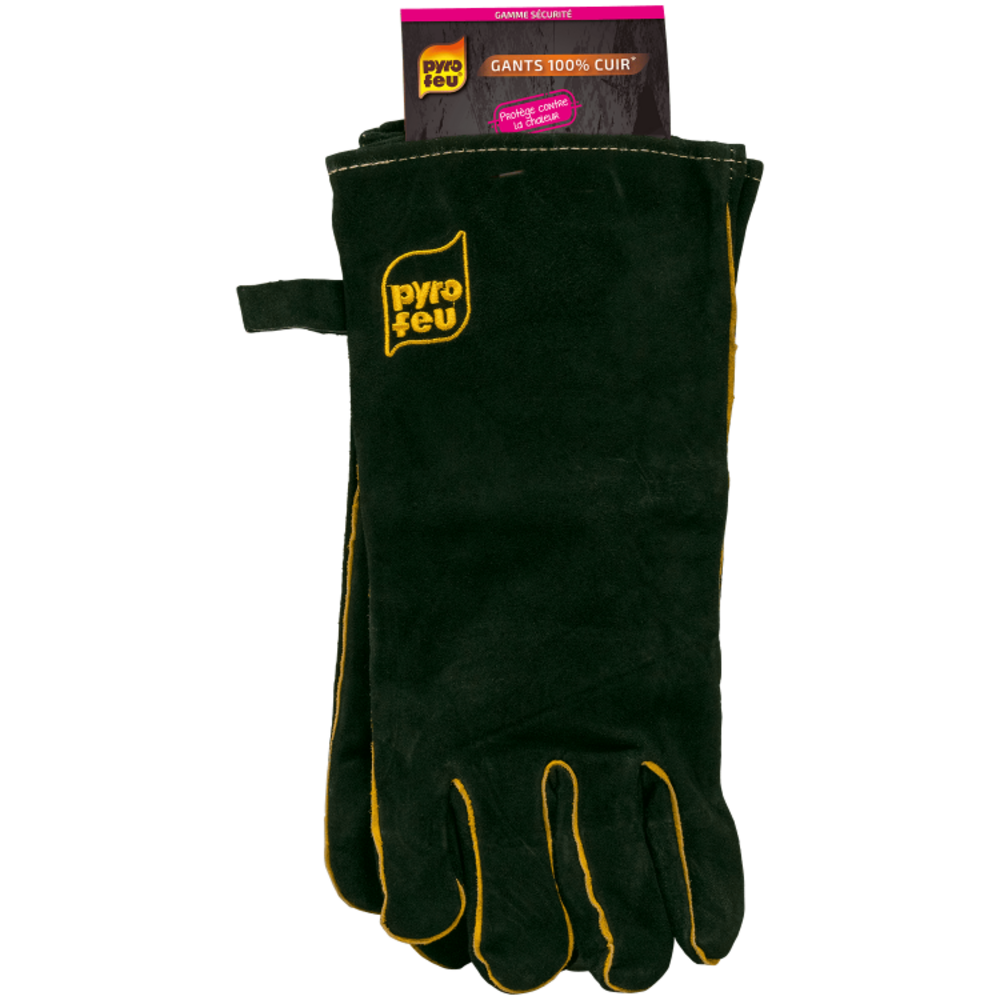 Pyrofeu paire de gants en cuir de protection anti chaleur 320g/m2