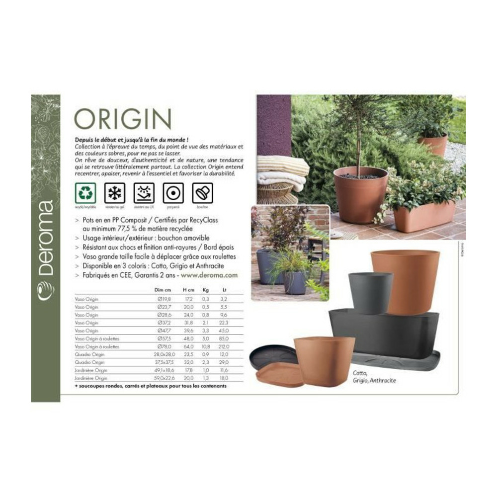 Soucoupe - deroma - origin - 67 x h6 cm - anthracite