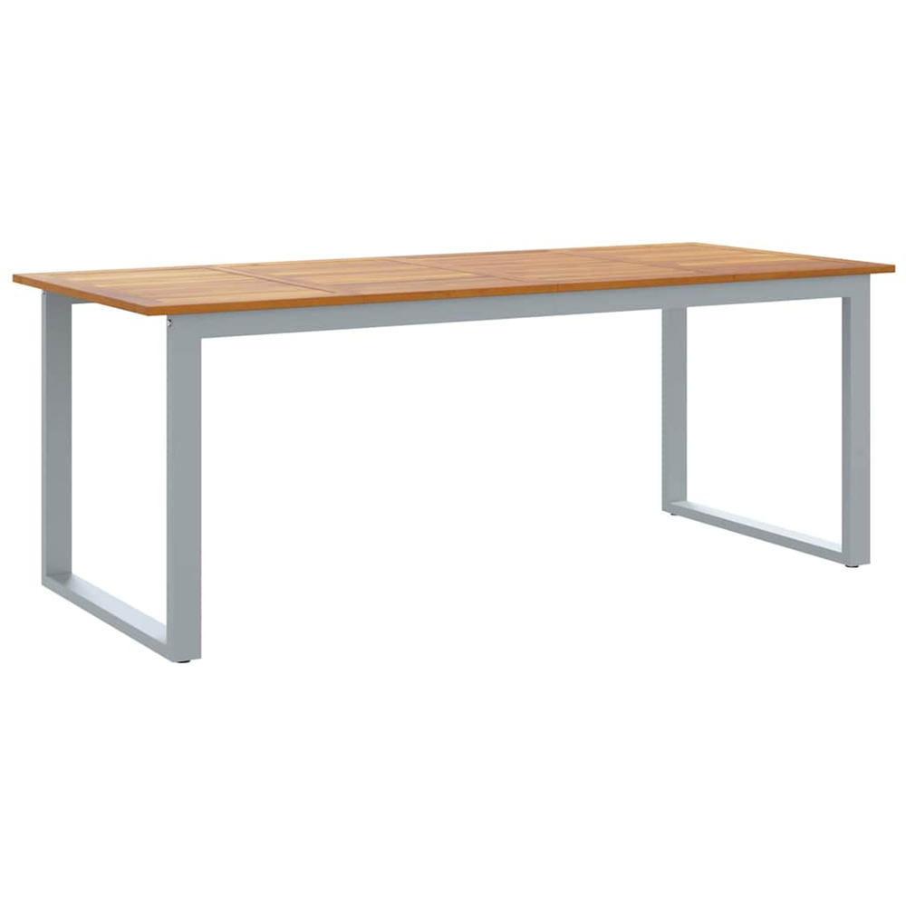 Table de jardin pour repas gris 200 x 90 x 75 cm