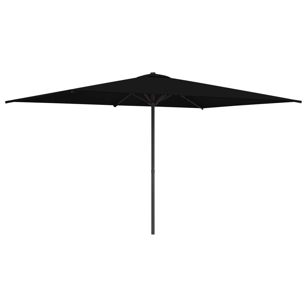 Parasol de jardin 200 x 300 cm polyester rectangulaire noir