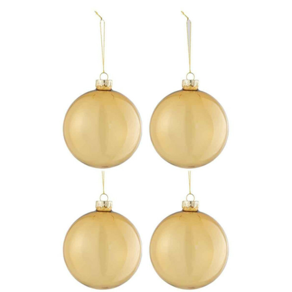 Lot de 4 boules de noël 