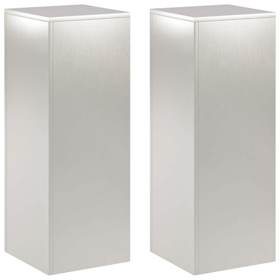 Support de plante 2 pcs argenté 30 x 30 x 80 cm acier