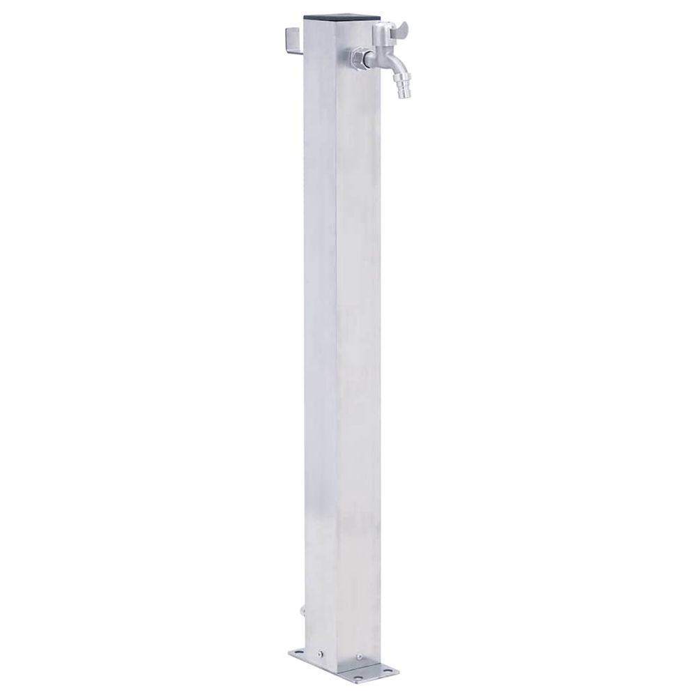 Colonne à eau de jardin 100 cm acier inoxydable carré