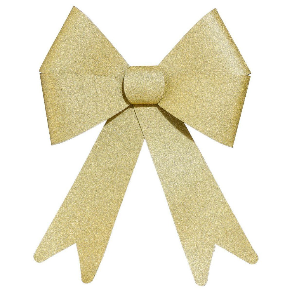 Décoration nœud pailleté doré 30x19cm