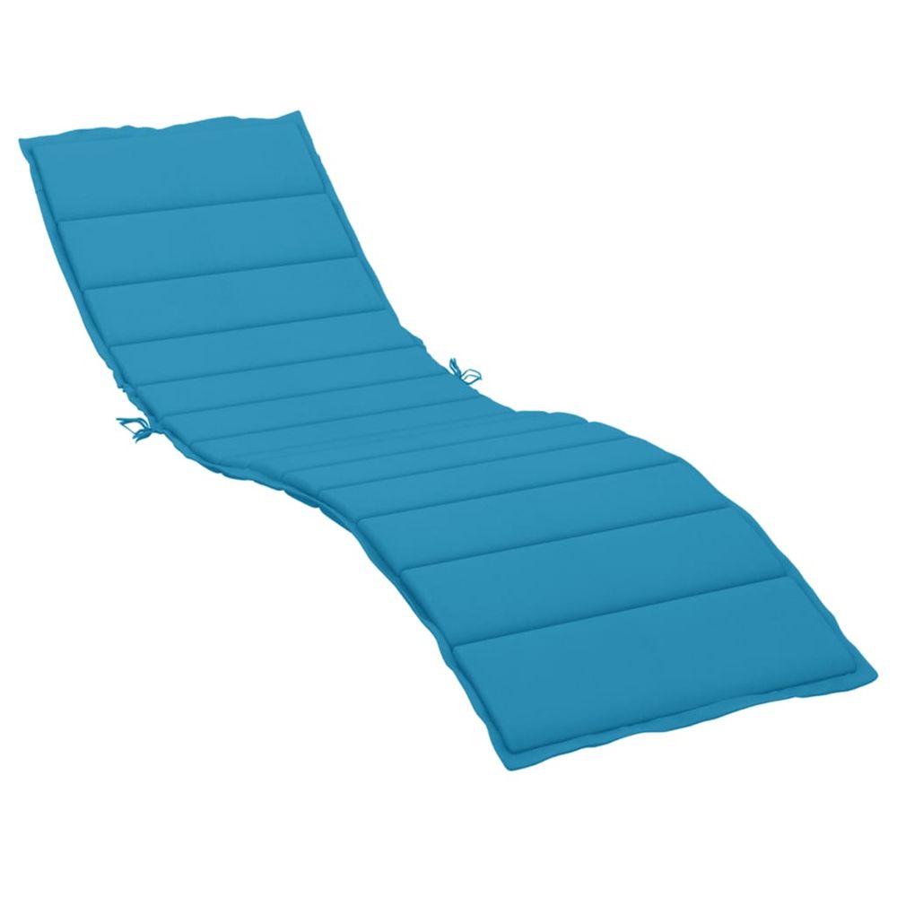 Coussins de chaise longue tissu oxford bleu 200 x 60 x 3 cm bain de soleil