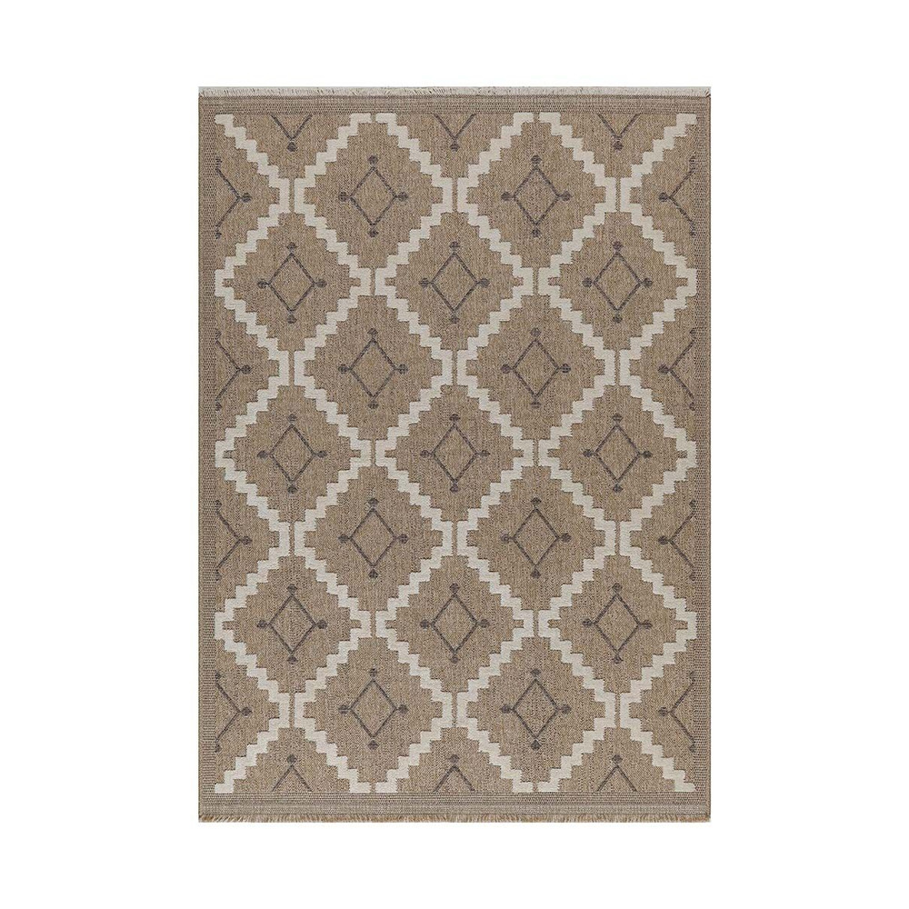 Tapis intérieur extérieur aspect jute marron tijuana 9041 170 x 120 cm