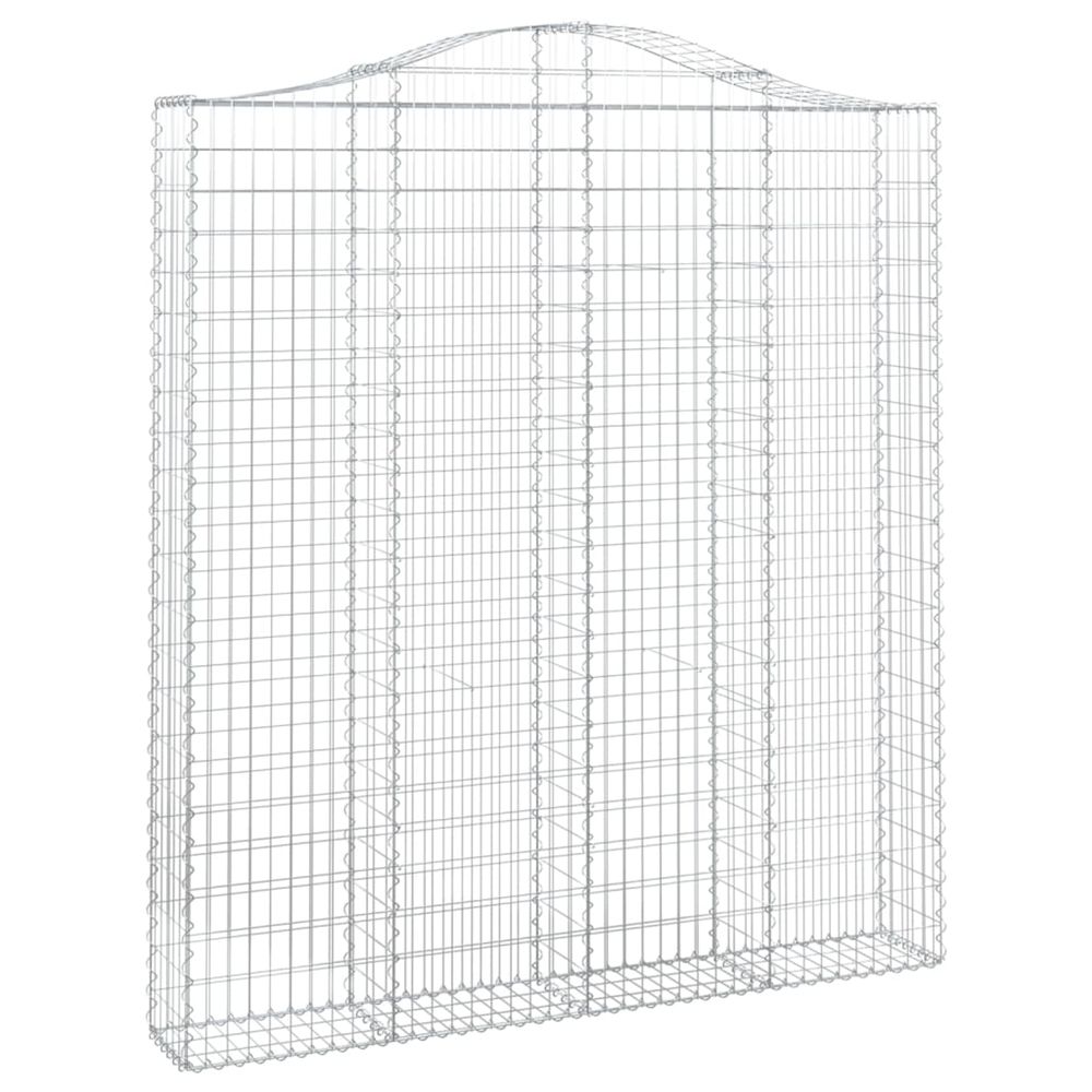 Panier de gabions arqué 200x30x220/240 cm fer galvanisé