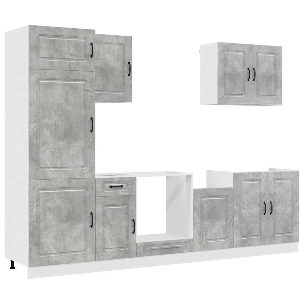 Ensemble d'armoires de cuisine 7 pcs kalmar bois d'ingénierie