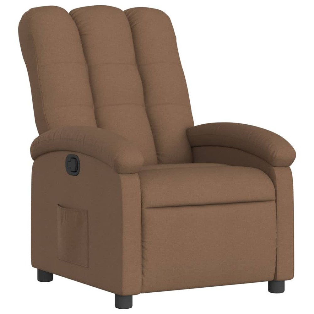 Fauteuil inclinable marron tissu